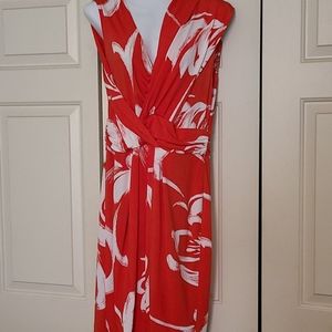 Orange and white dress